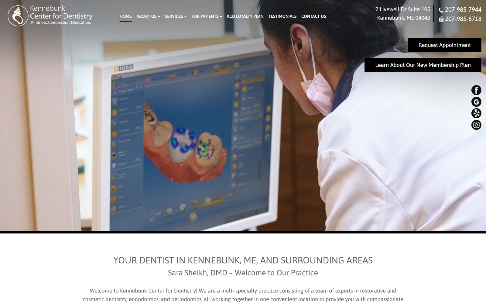 kennebunkdental.com screenshot