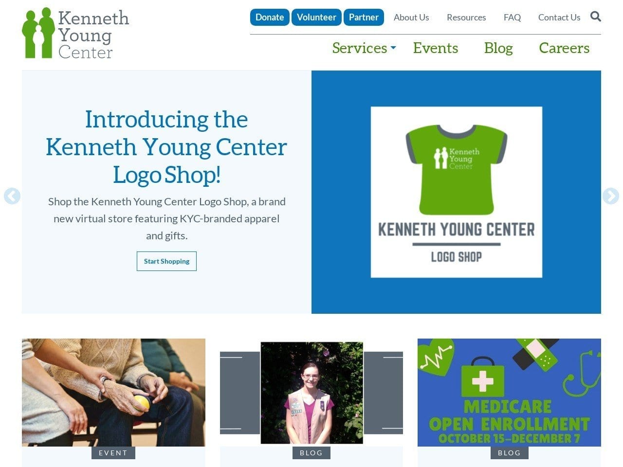 Kenneth Young Center Website Screenshot from kennethyoung.org