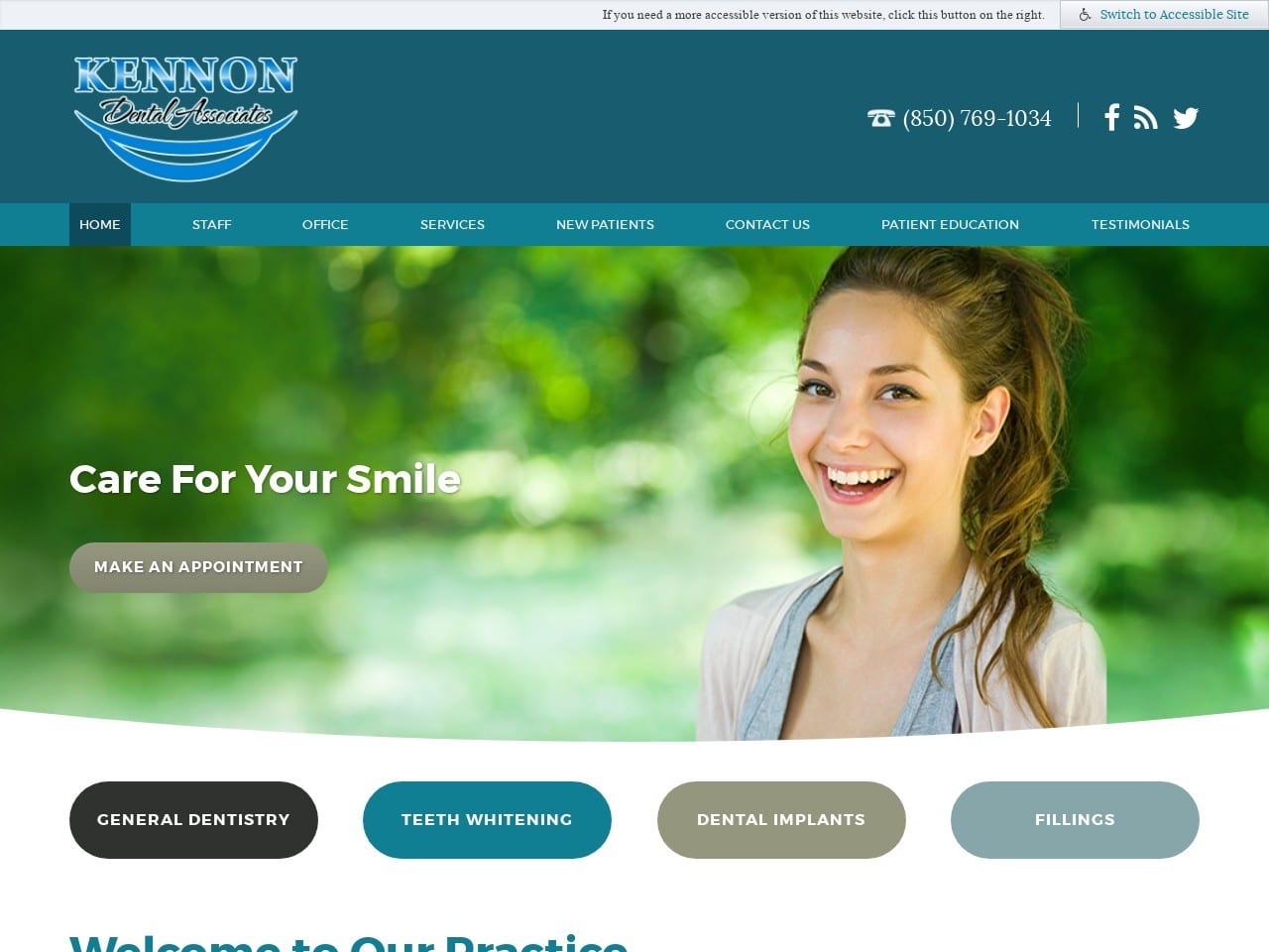 Kennon Dental Associates LLC Website Screenshot from kennondental.com