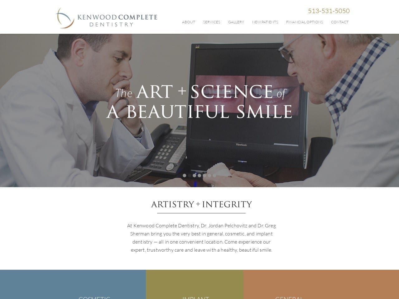 Kenwood Complete Dentist Website Screenshot from kenwoodcomplete.com
