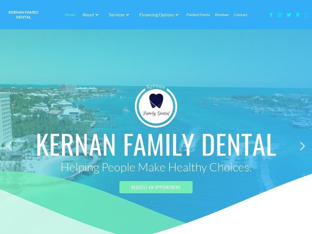 Kernan Dental Care Website Screenshot from kernandental.com
