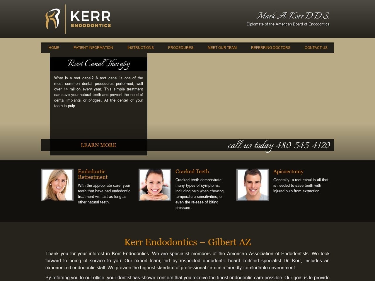 Kerr Endodontics Website Screenshot from kerrendo.com