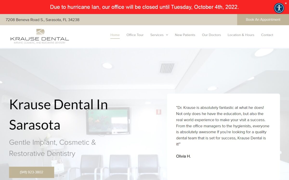 kevinkrausedental.com screenshot