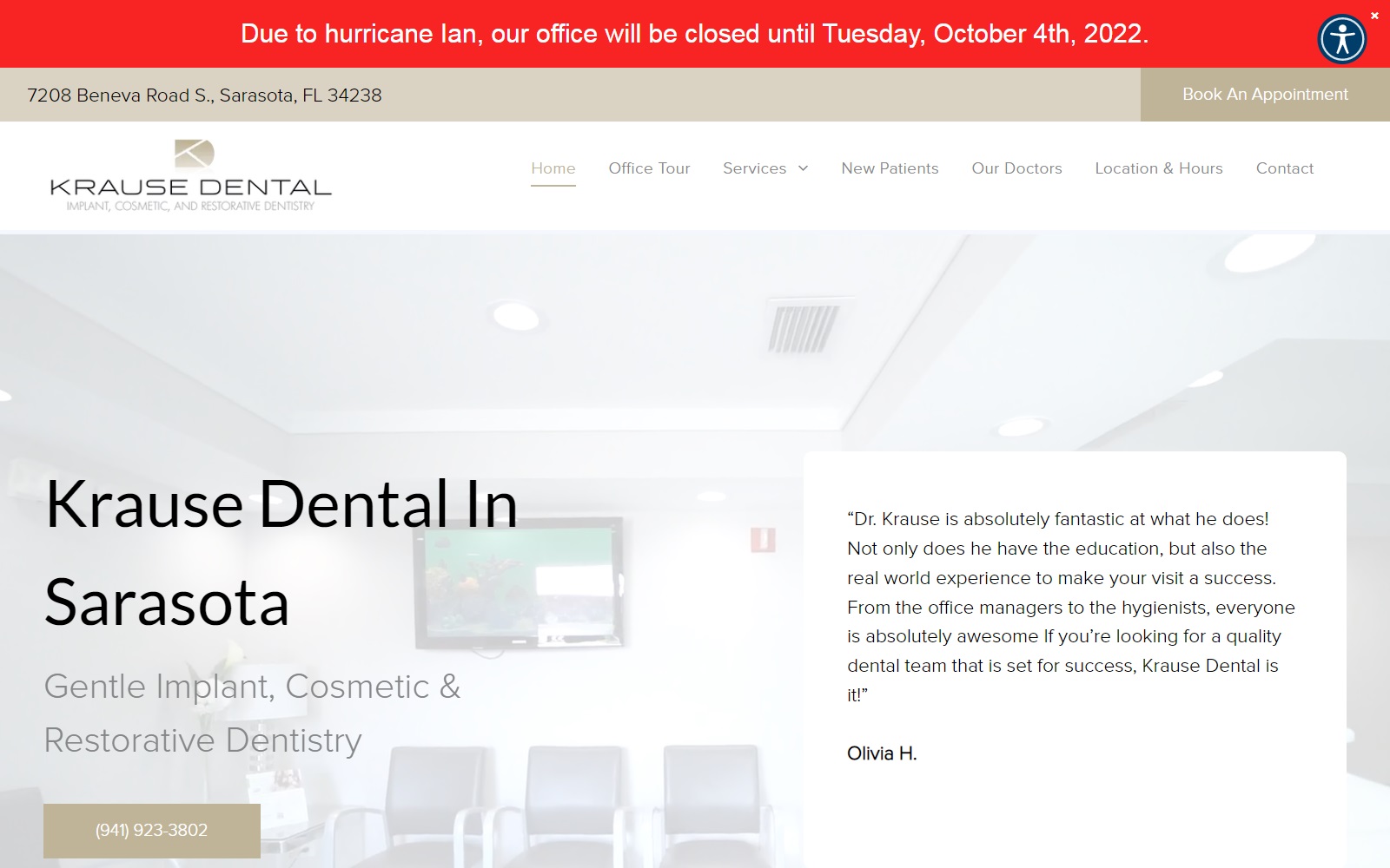 kevinkrausedental.com screenshot