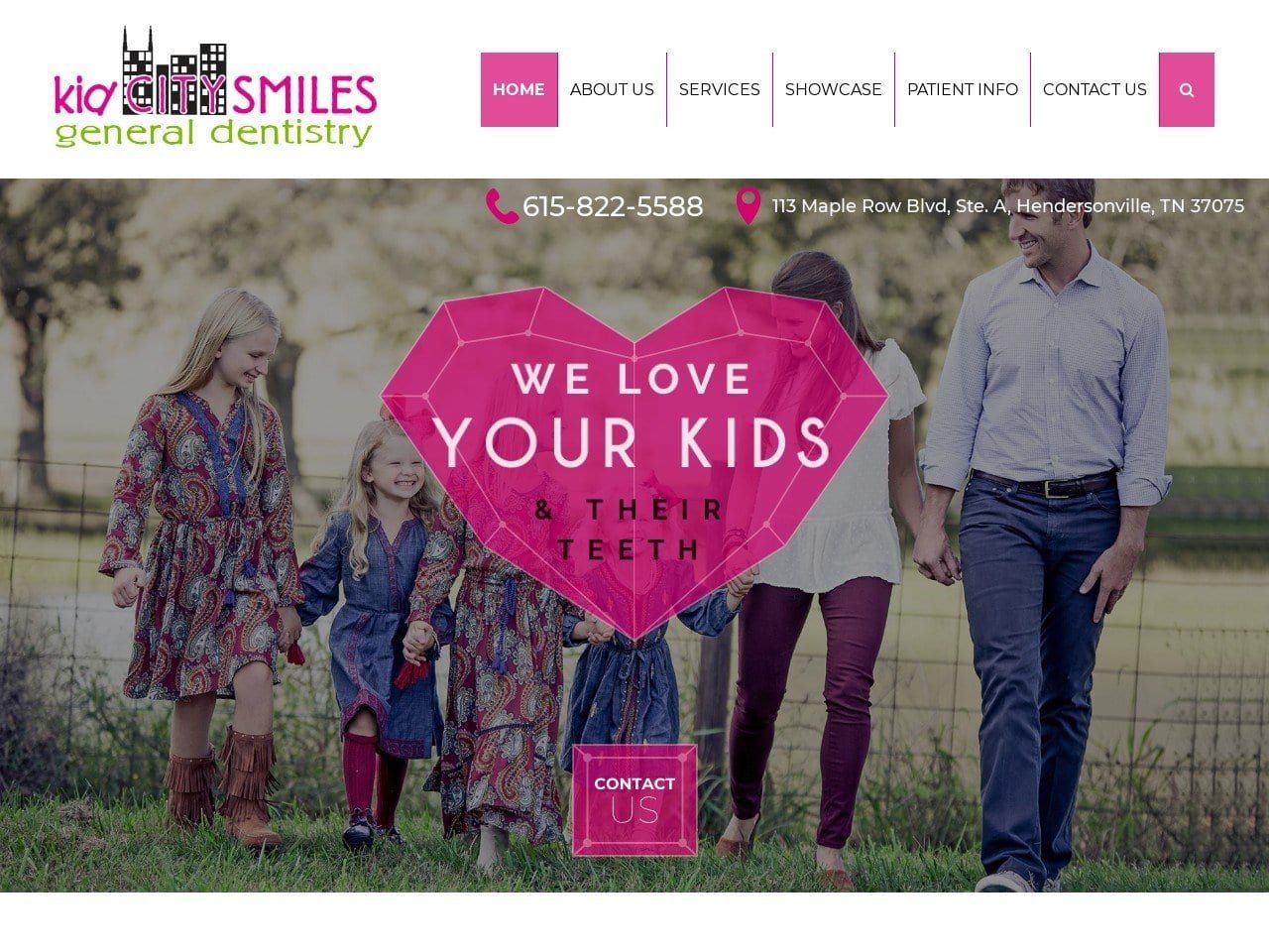 Kid City Smiles Website Screenshot from kidcitysmiles.com