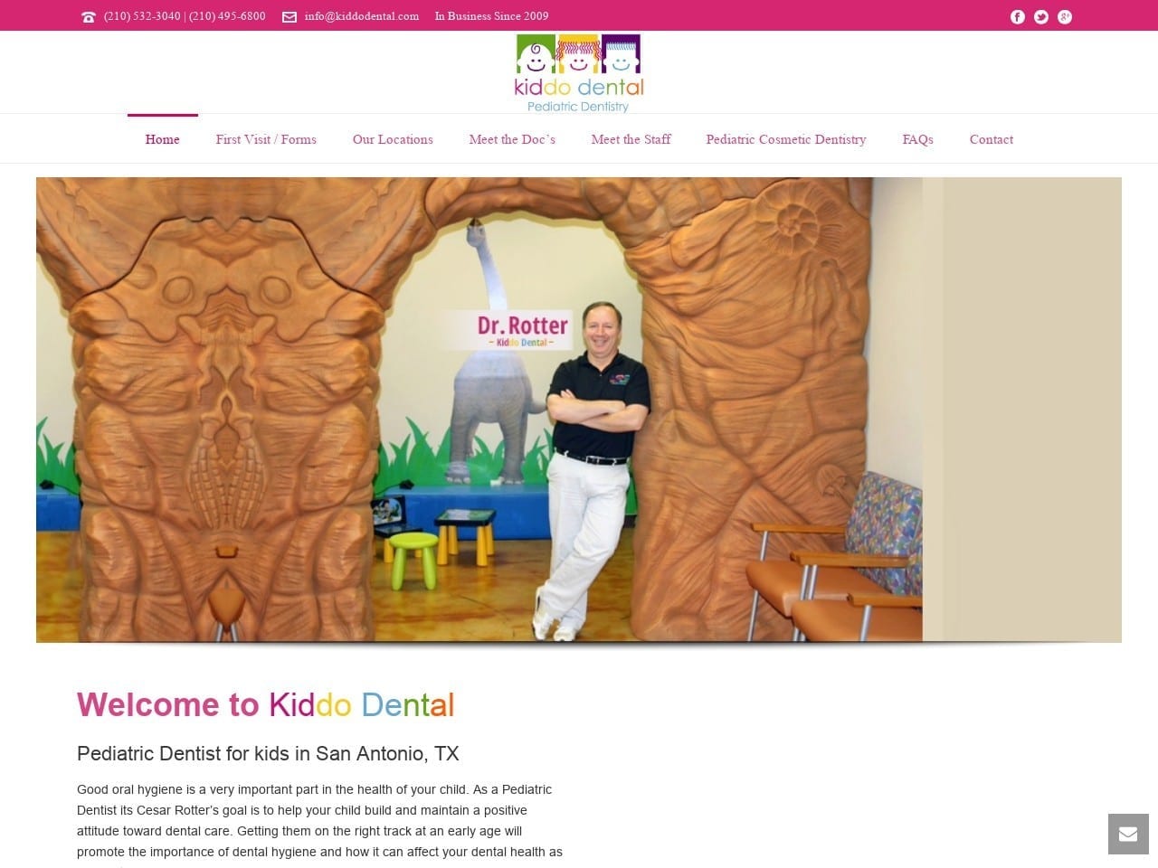 Kiddo Dental Website Screenshot from kiddodental.com