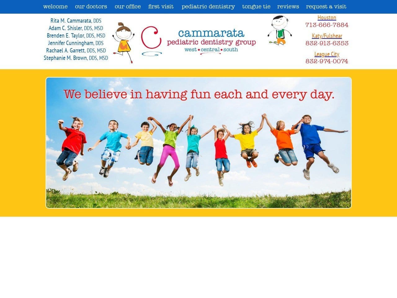 Cammarata Pediatric Dentist Website Screenshot from kids-teeth.com