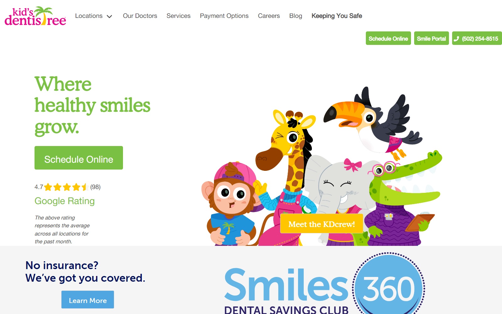 kidsdentistree.com screenshot