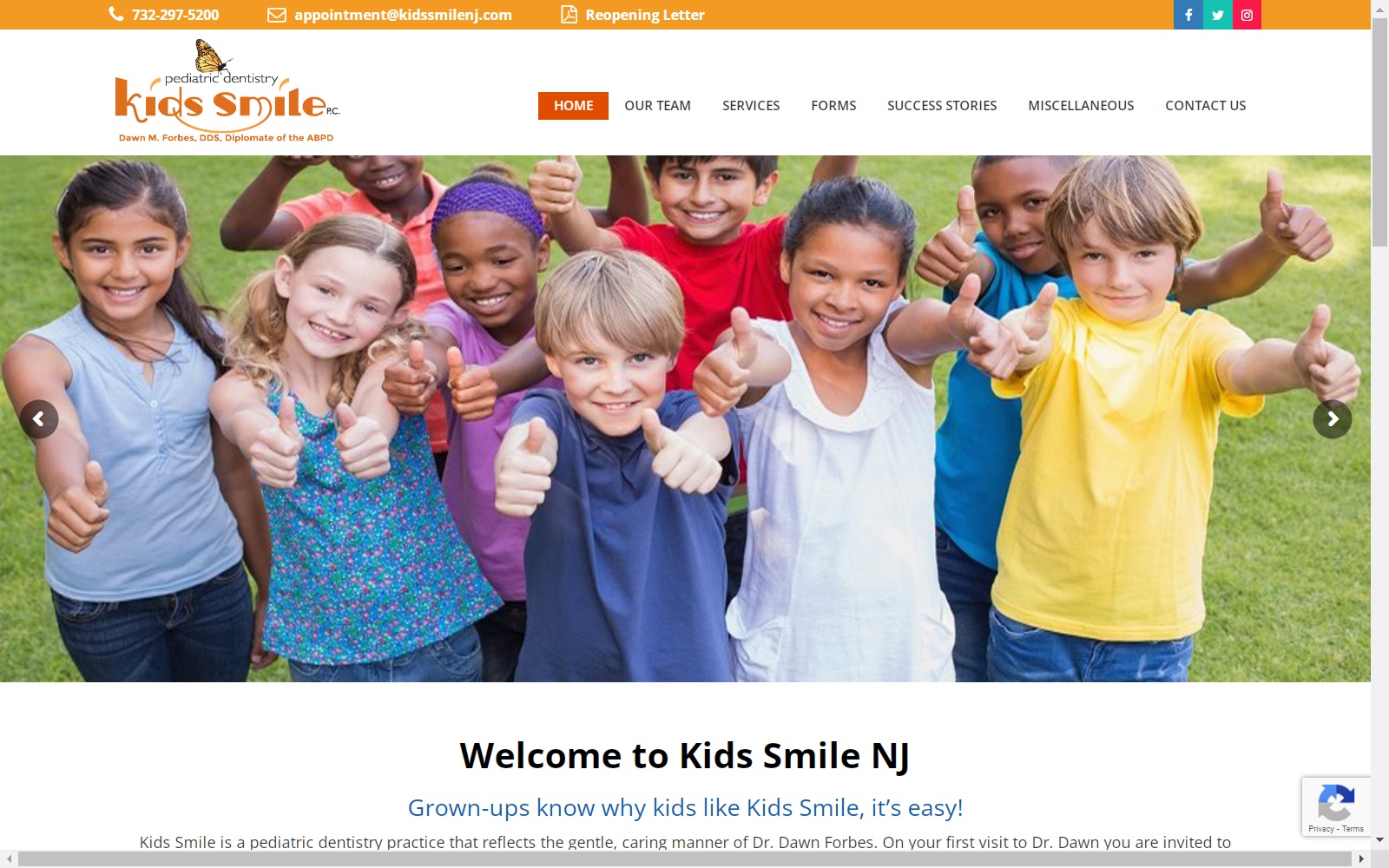 kidssmilenj.com screenshot