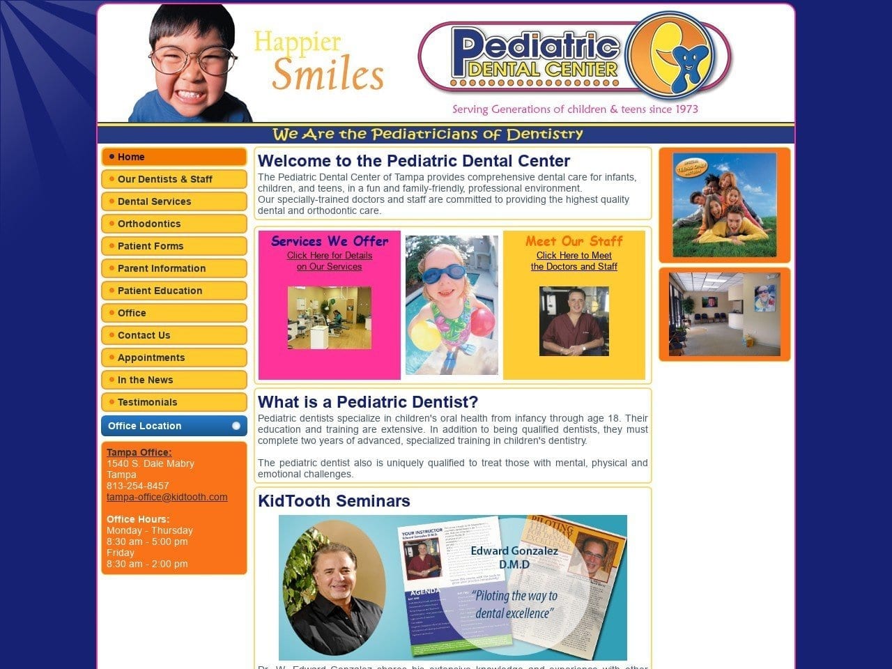 Dr. Ana M. Vales DMD Website Screenshot from kidtooth.com