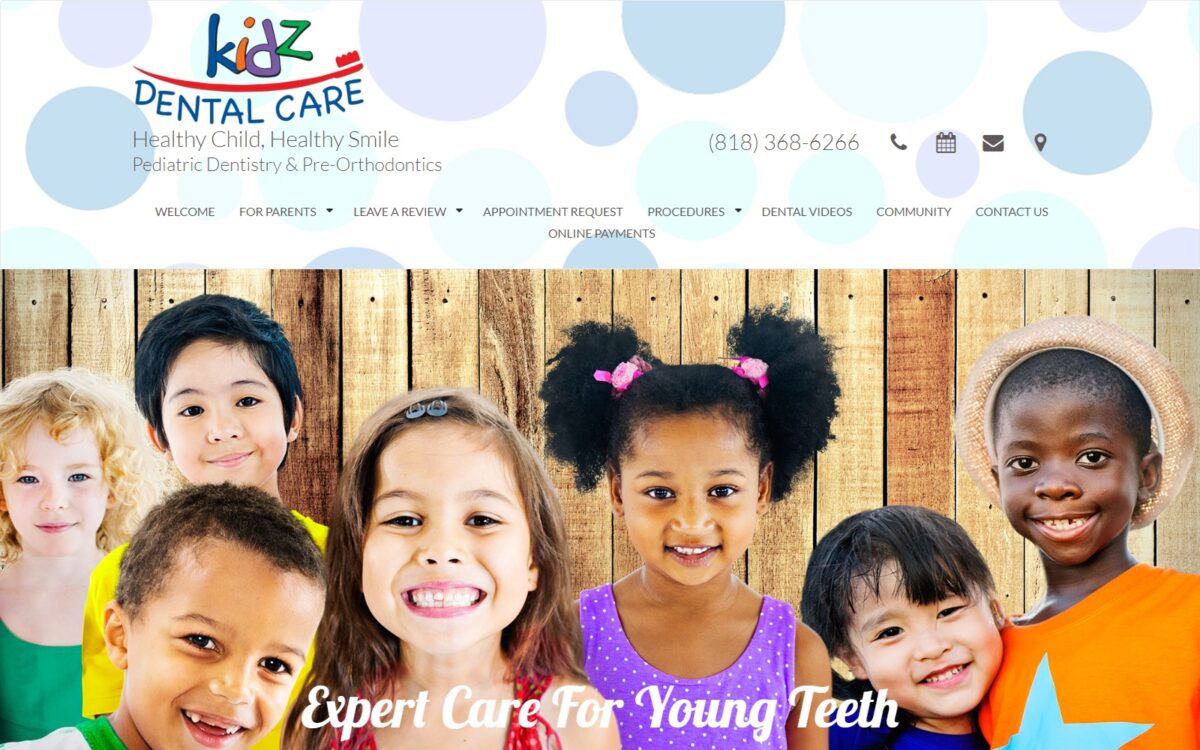 kidzdentalcare.com screenshot