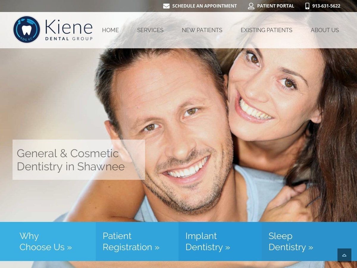 Dr. James R. Kiene Jr DDS Website Screenshot from kienedental.com