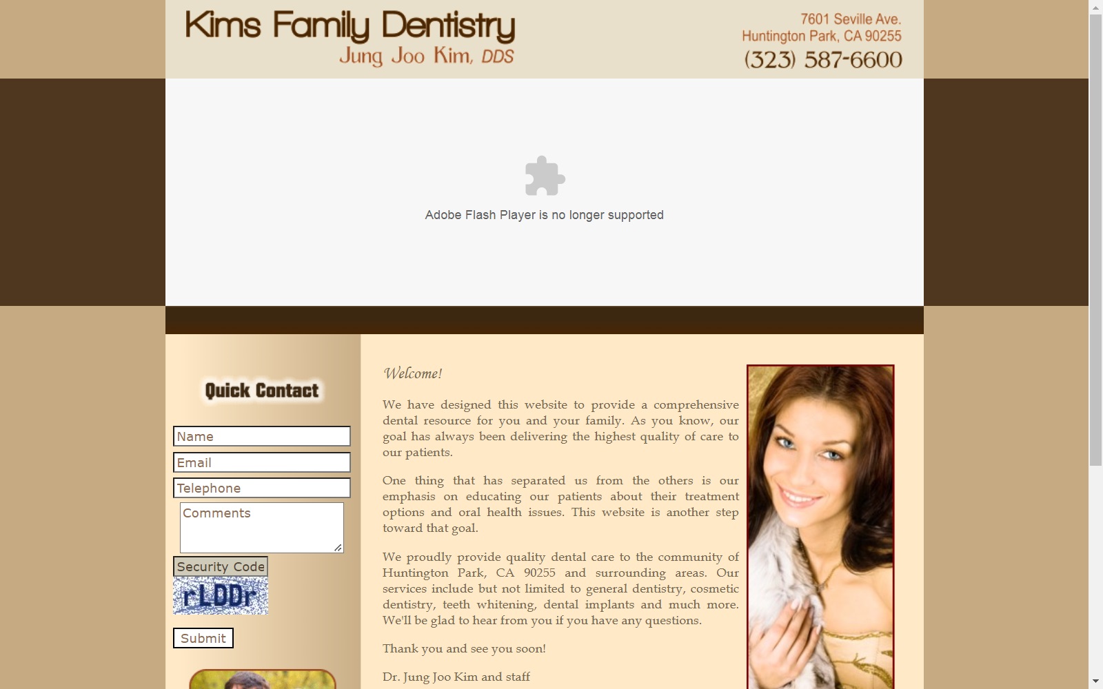 kimsfamilydentistry.com screenshot