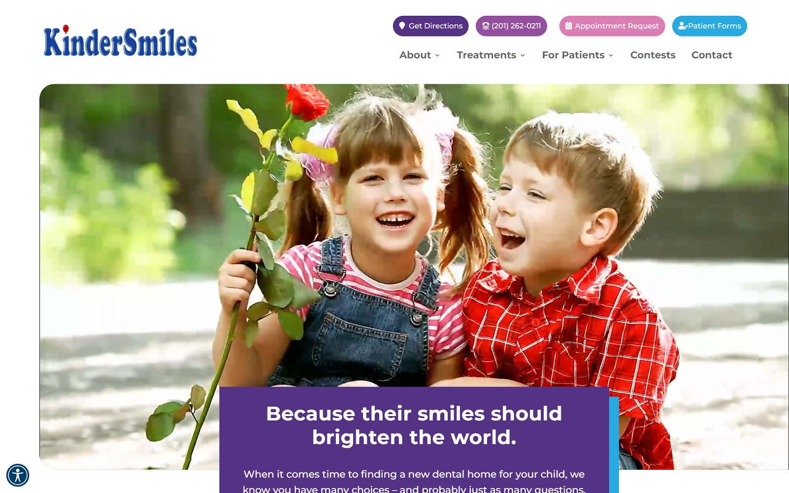 kindersmiles.com screenshot