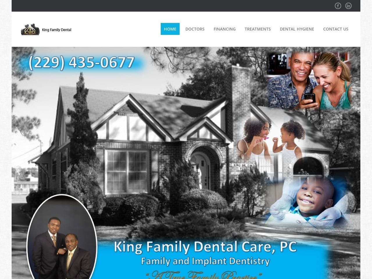 King Family Dental Care Pc King Sr Charles C DDS Website Screenshot from kingfamilydentalga.com