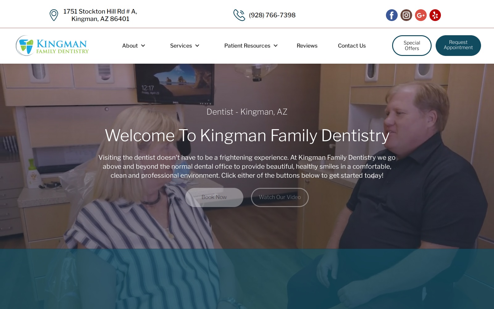 kingmanfamilydentistry.com screenshot