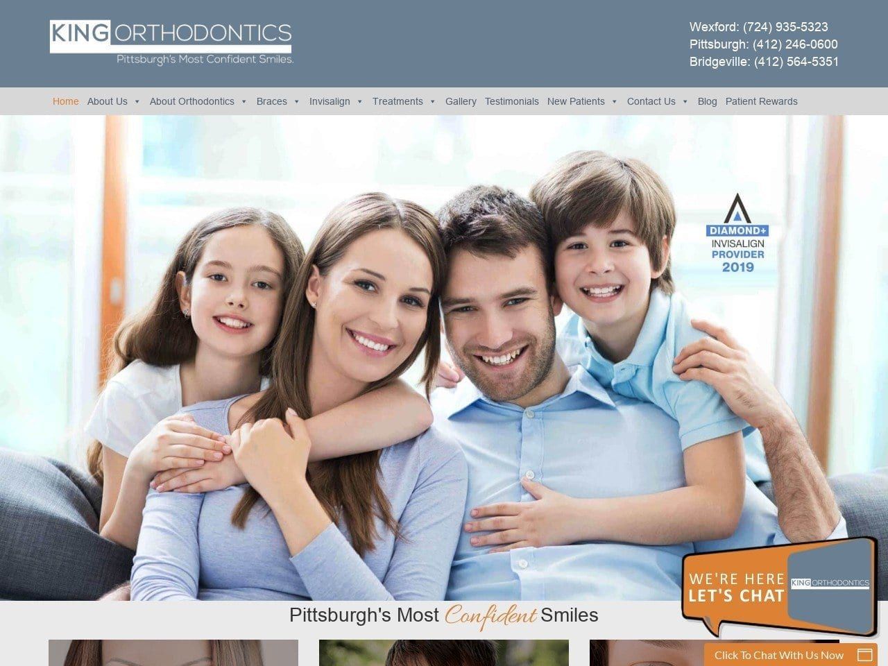 King Orthodontics Website Screenshot from kingorthodontics.com