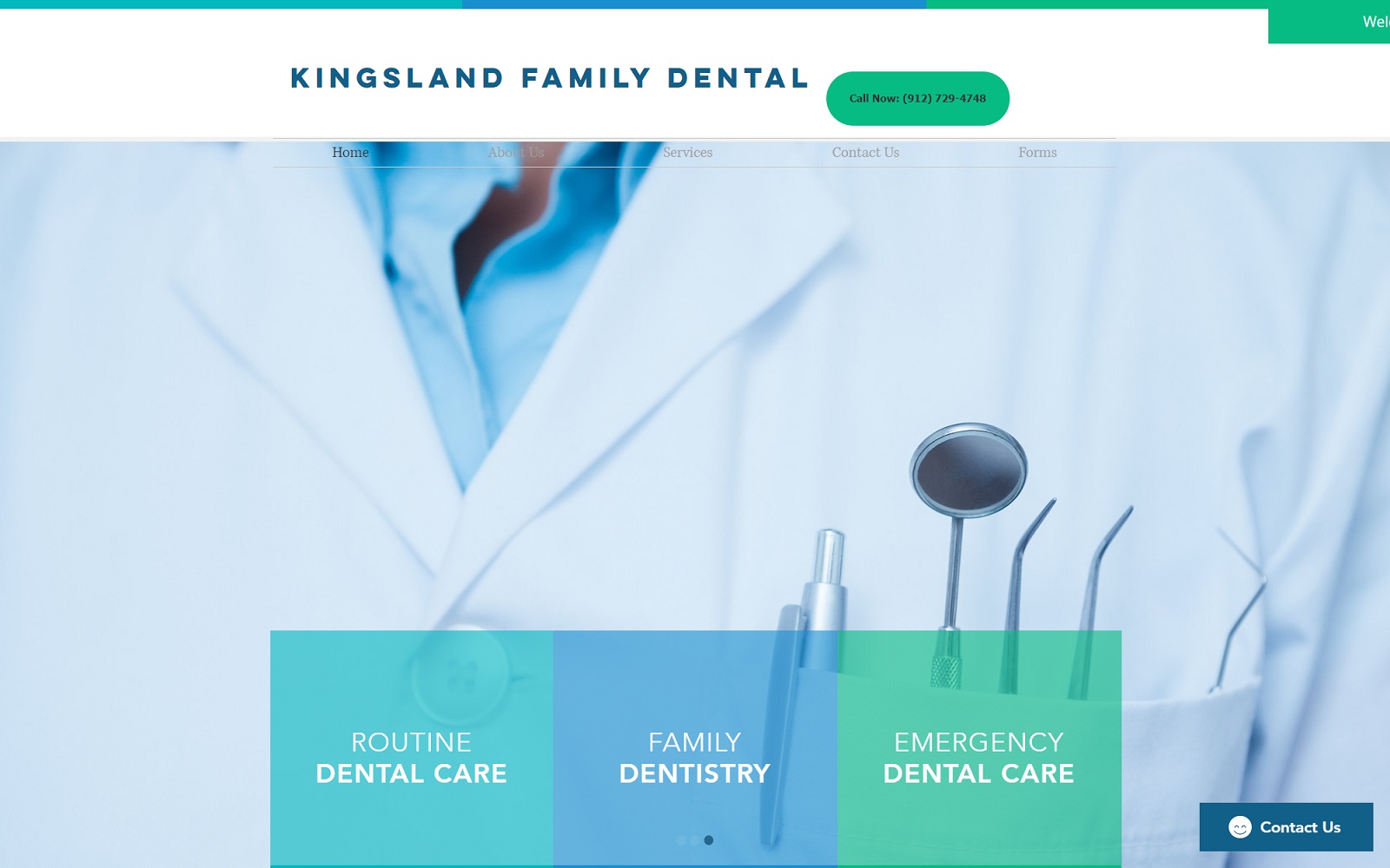 kingslandfamilydental.com screenshot