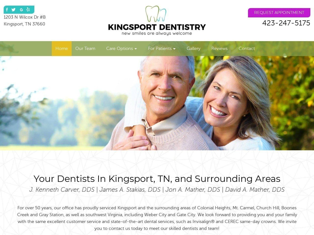 Aaa Dental Associates Website Screenshot from kingsportdentistry.com