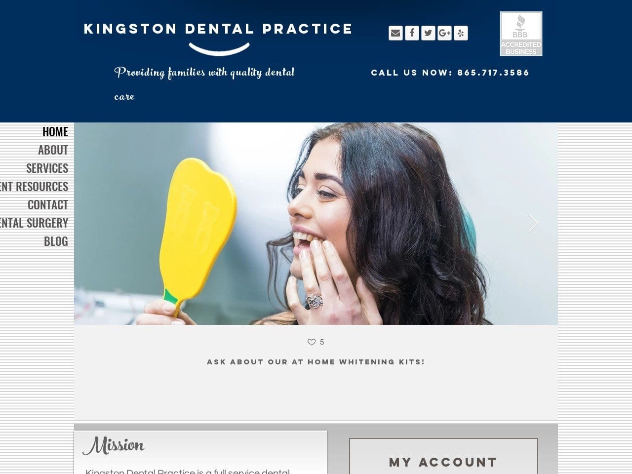 Kingston Dental Practice Website Screenshot from kingstondentalpractice.com