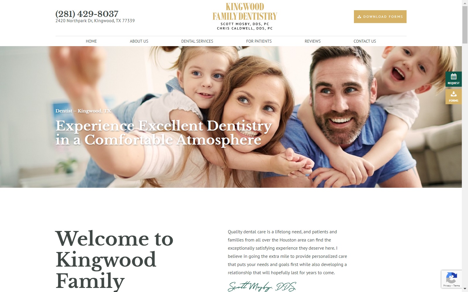 kingwoodfamilydentistry.com screenshot