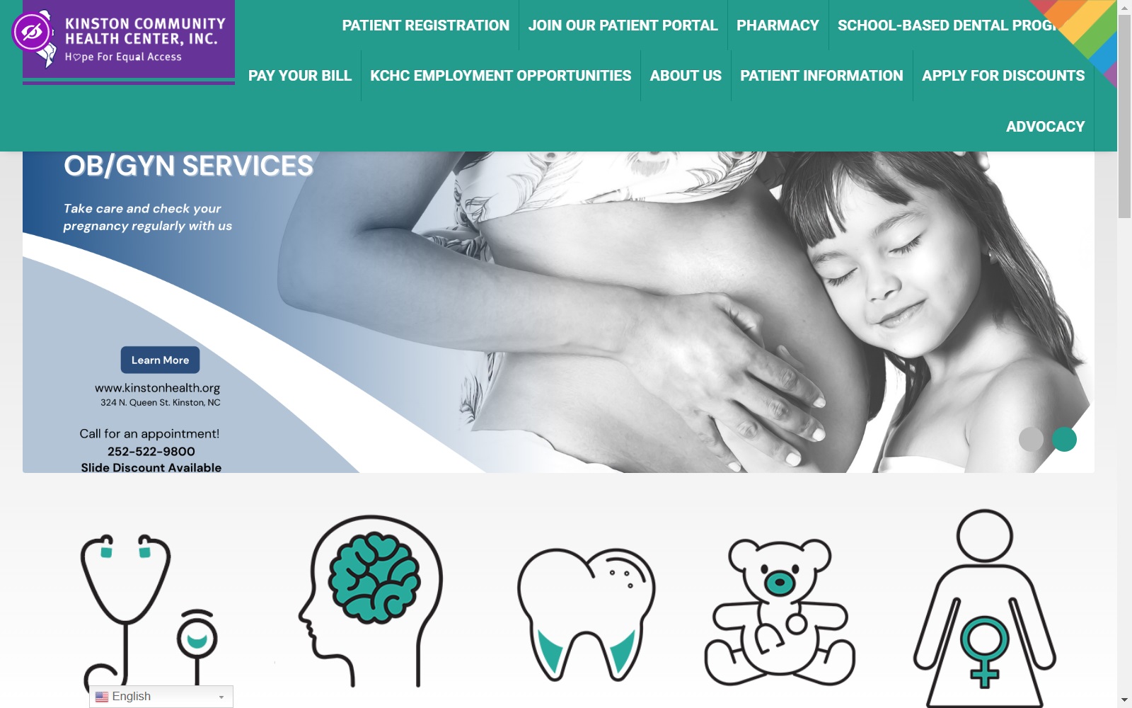 kinstonhealth.org screenshot