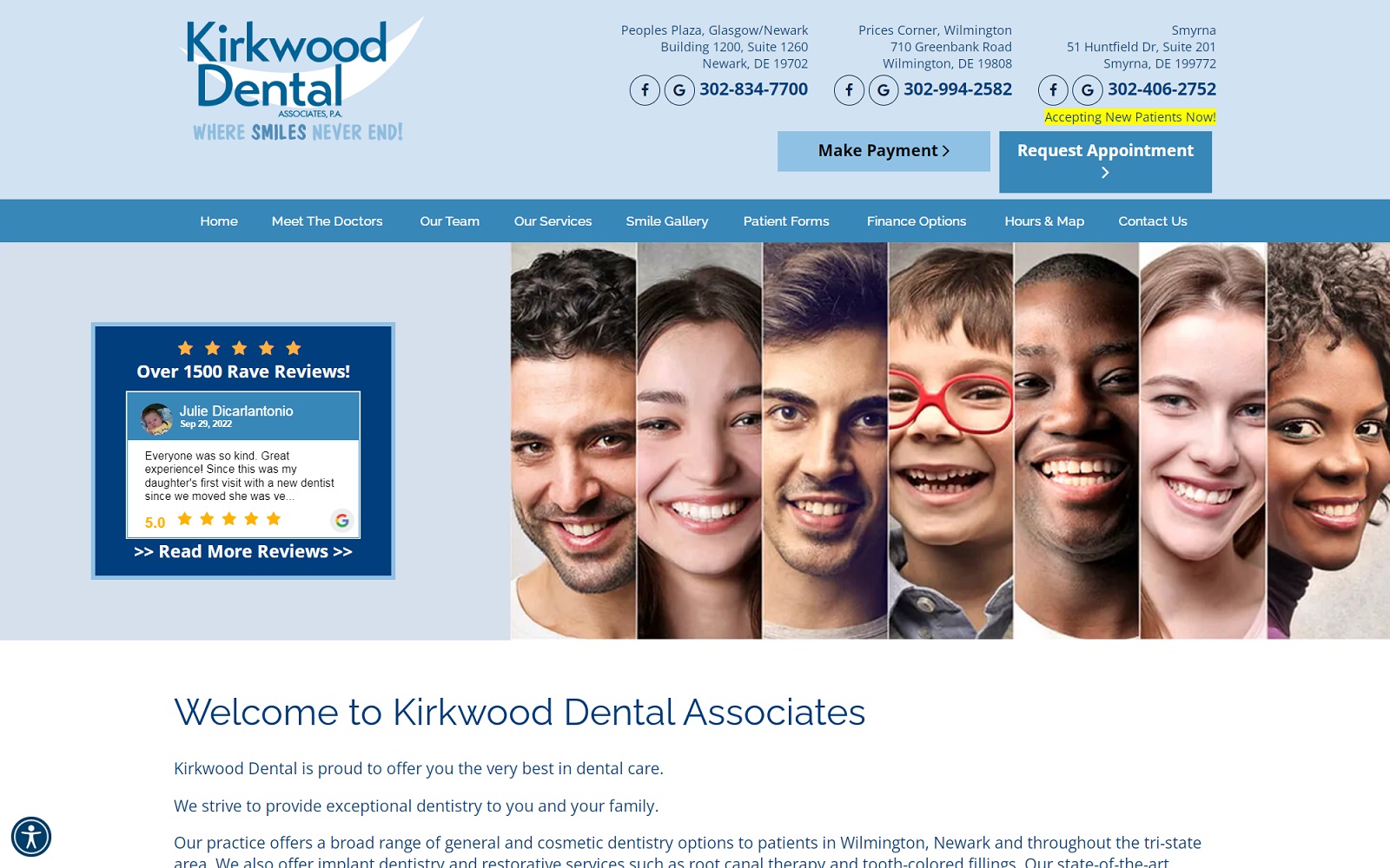 kirkwooddental.com screenshot