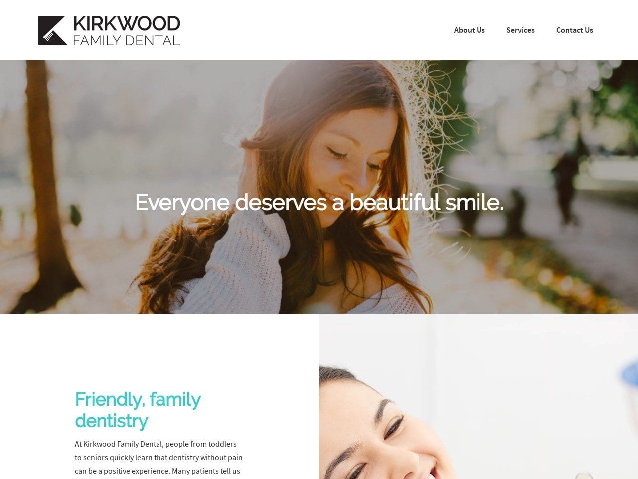 Kirkwood Smiles Website Screenshot from kirkwoodsmiles.com