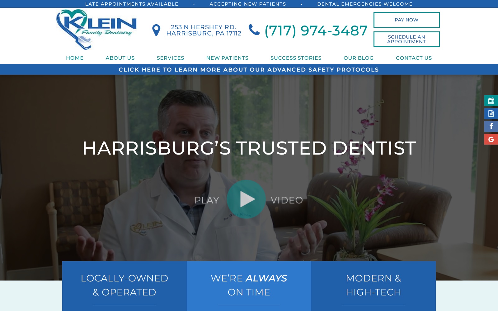 kleinfamilydentistry.com screenshot