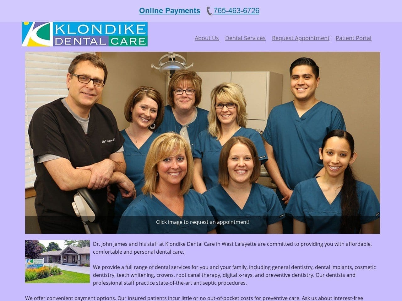 Sinchai Tanet A DDS Website Screenshot from klondikedentalcare.com