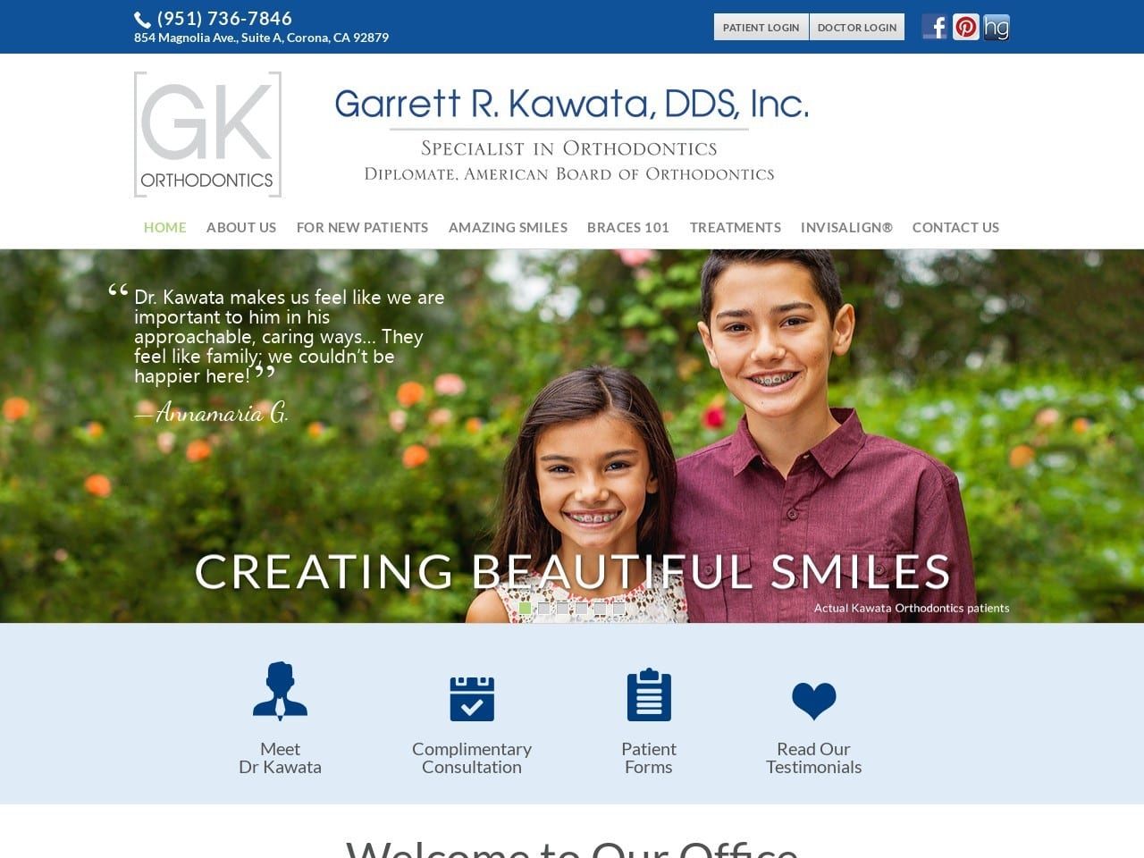 Km Orthodontics Website Screenshot from kmorthodontics.com