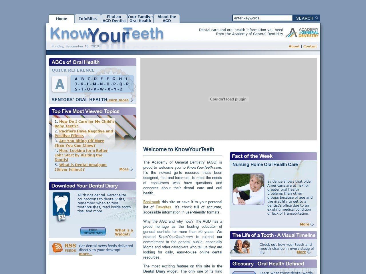 Knowyourteeth Website Screenshot from knowyourteeth.com