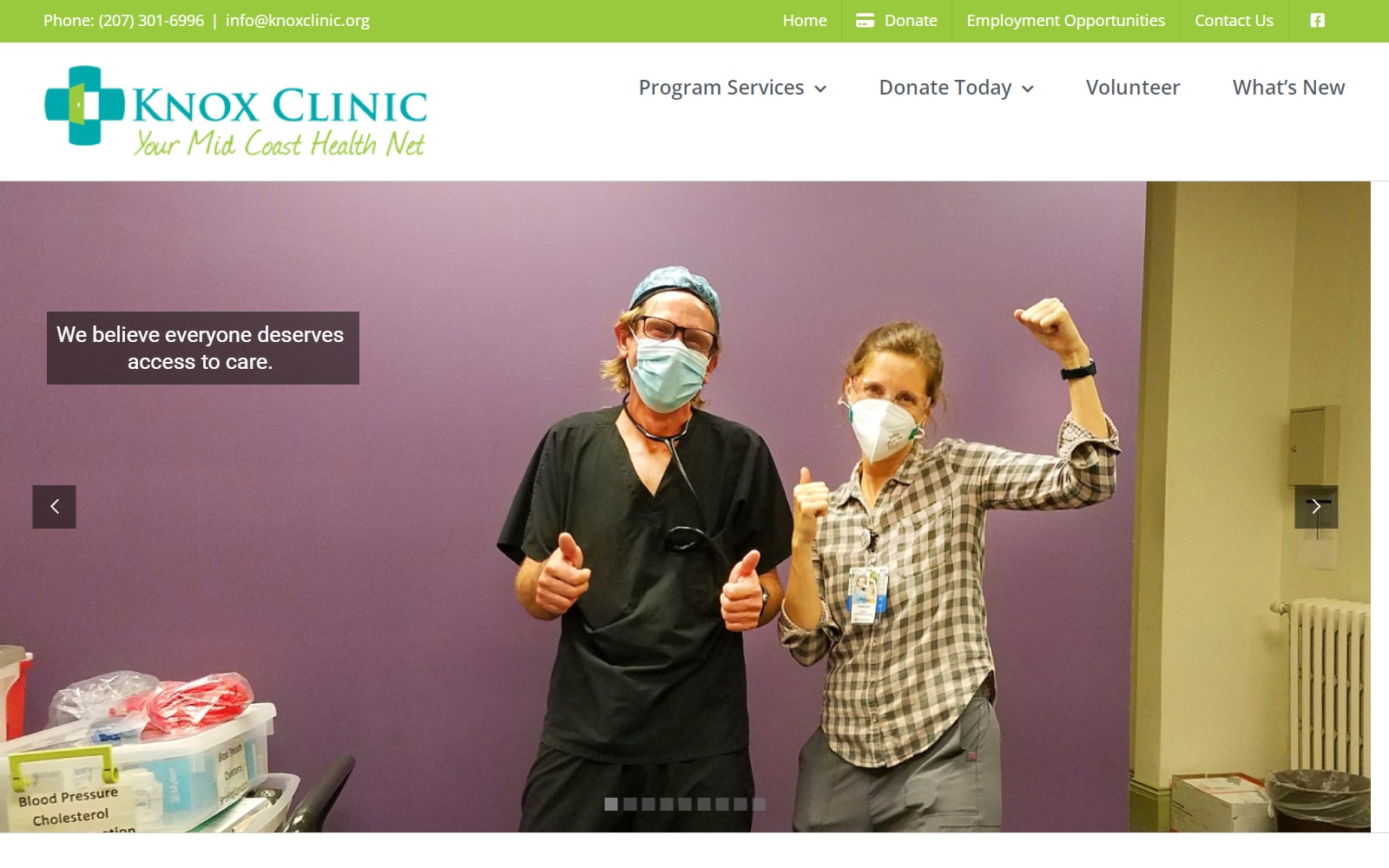 knoxclinic.org screenshot