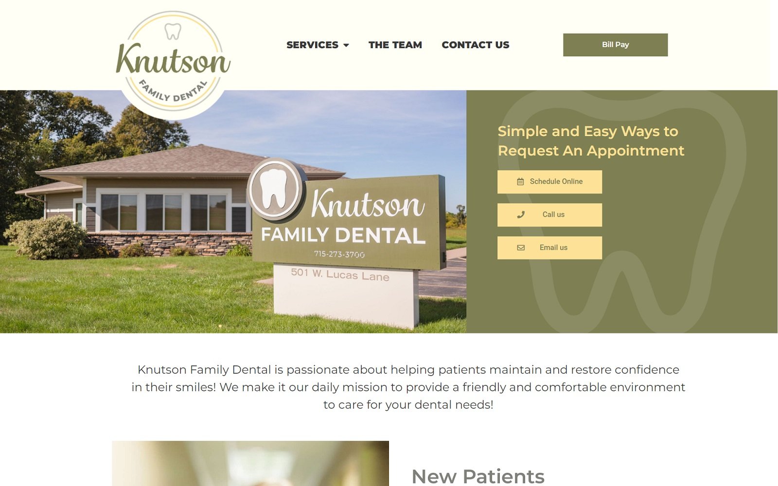 knutsonfamilydental.com screenshot