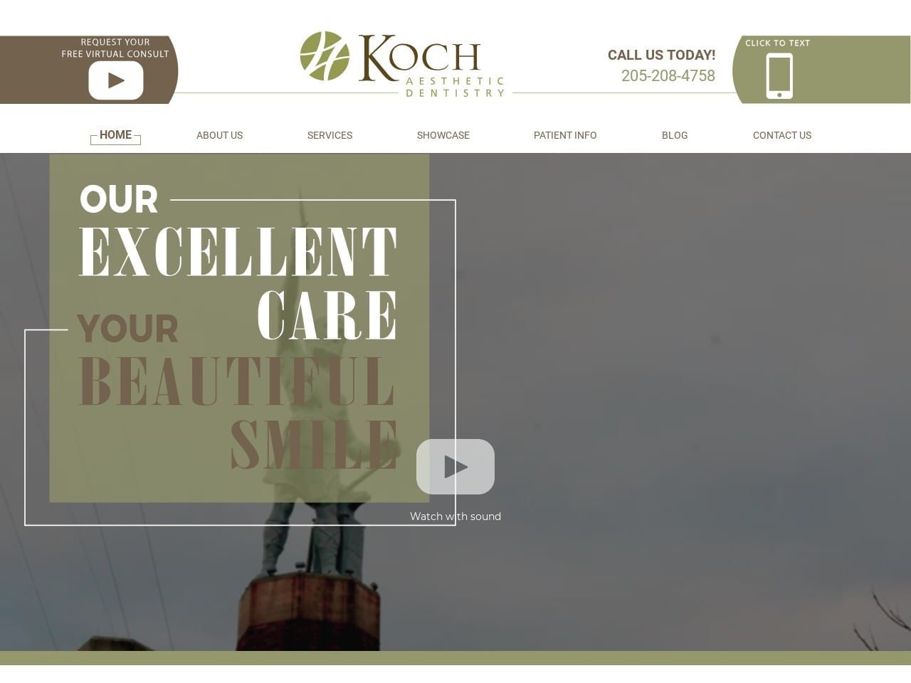 Koch Aesthetic Dentistry Website Screenshot from kochaesthetics.com