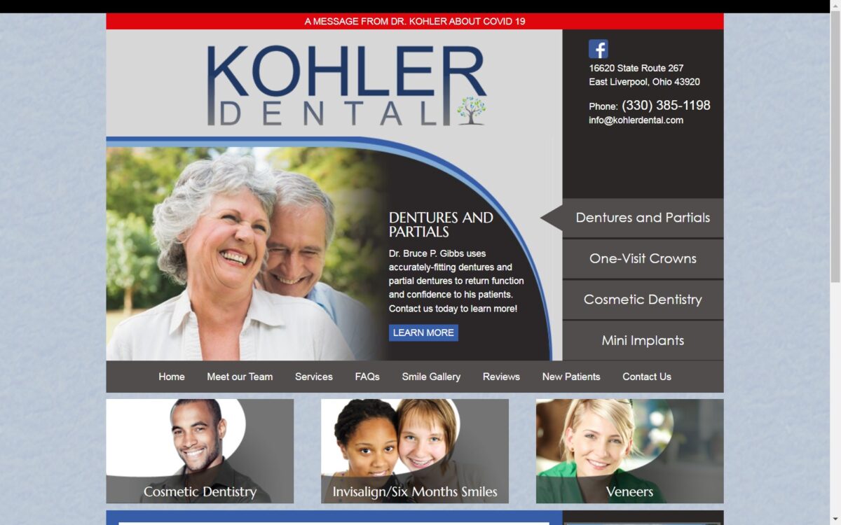 kohlerdental.com screenshot