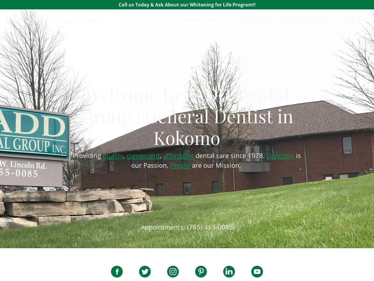 Ladd Dental Group Website Screenshot from kokomoindentist.com