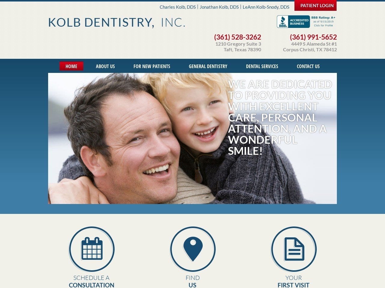 Kolb Dentist Website Screenshot from kolbdentistry.com