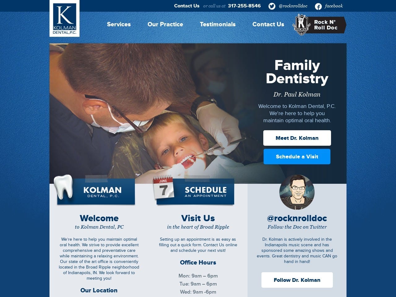 Kolman Dental PC Website Screenshot from kolmandental.com