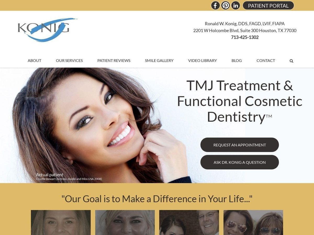 Dr. Ronald Konig Dds Cosmetic Dentist Website Screenshot from konigdds.com