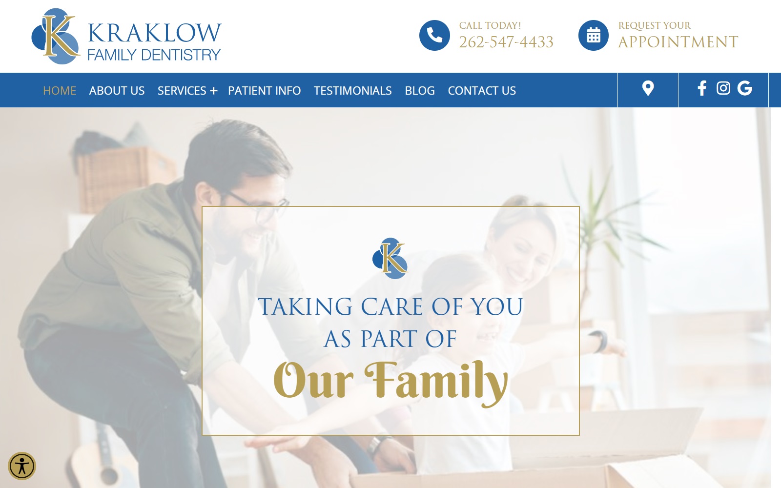 kraklowfamilydentistry.com screenshot