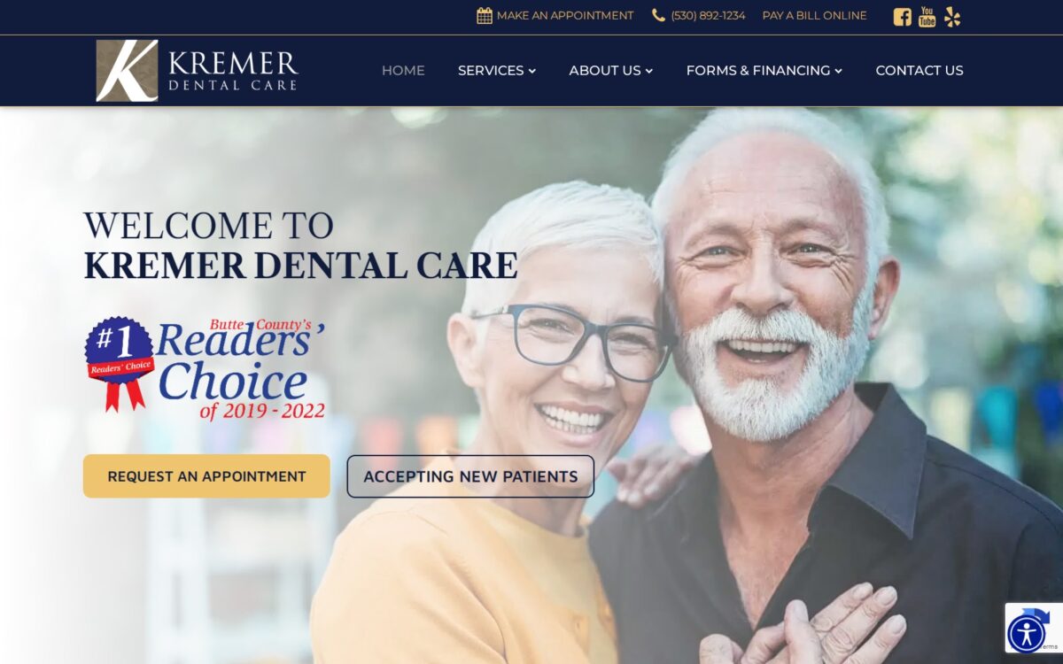 kremerdental.com screenshot