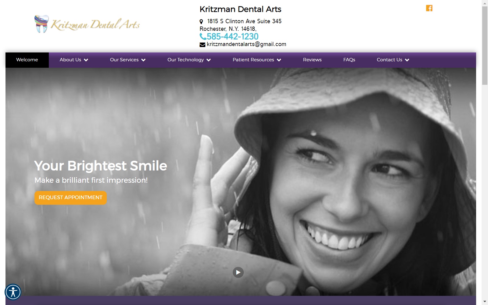 kritzmandentalarts.com screenshot