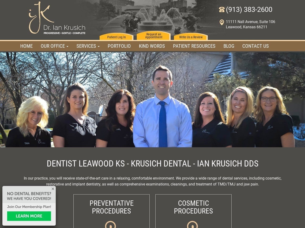 Krusich Dental LLC Website Screenshot from krusichdental.com