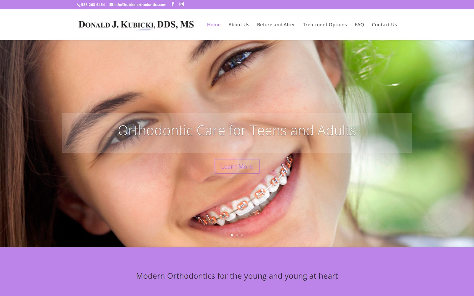 kubickiorthodontics.com screenshot