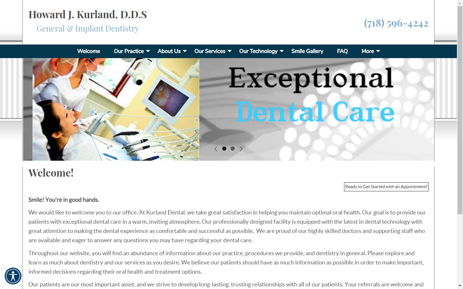 kurlanddental.com screenshot