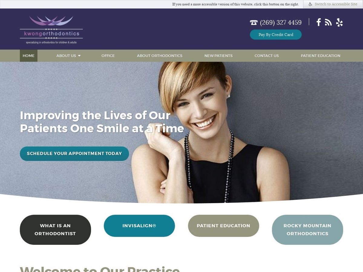 Kwong Orthodontics PC Website Screenshot from kwongortho.com