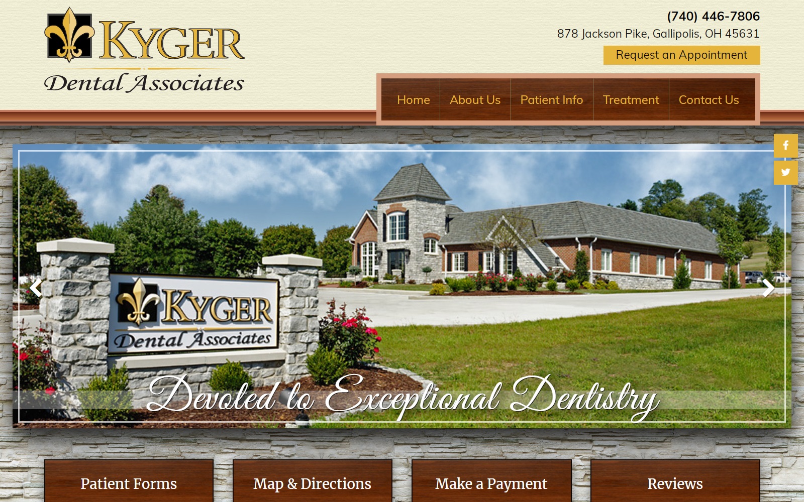 kygerdental.com screenshot