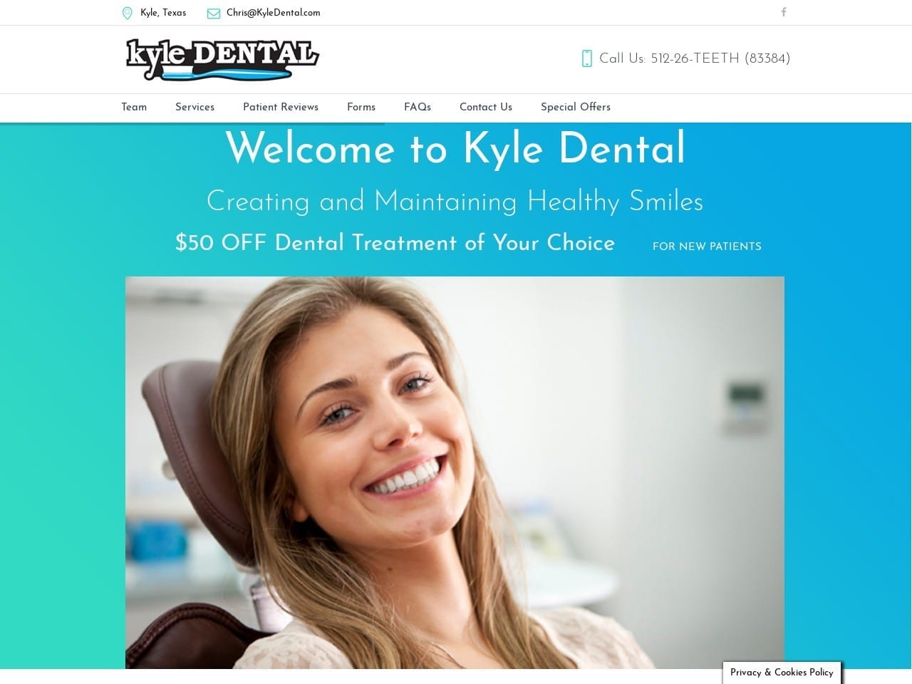 Kyle Dental Gaspar Chris DDS Website Screenshot from kyledental.com