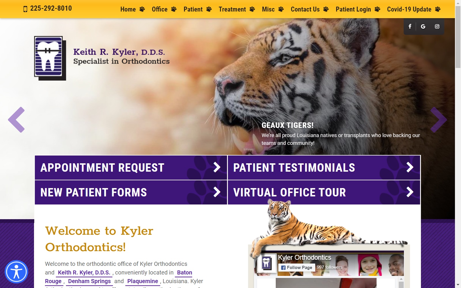 kylerorthodontics.com screenshot